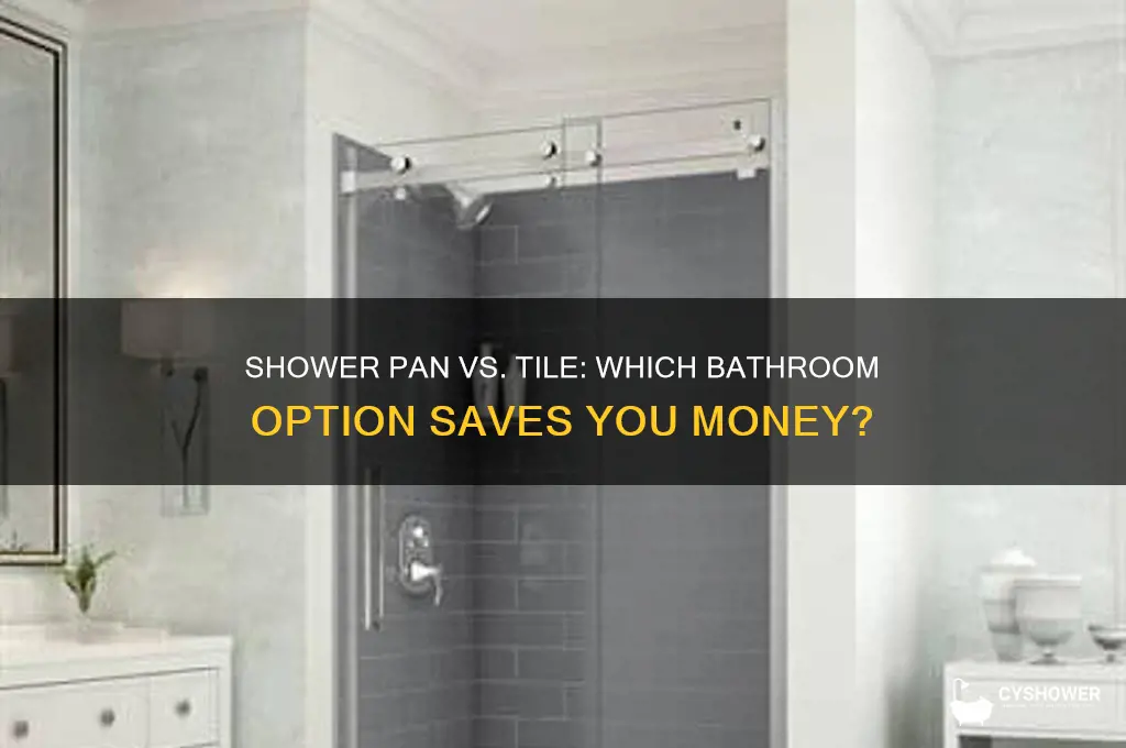is it cheaper to use a shower pan or tile