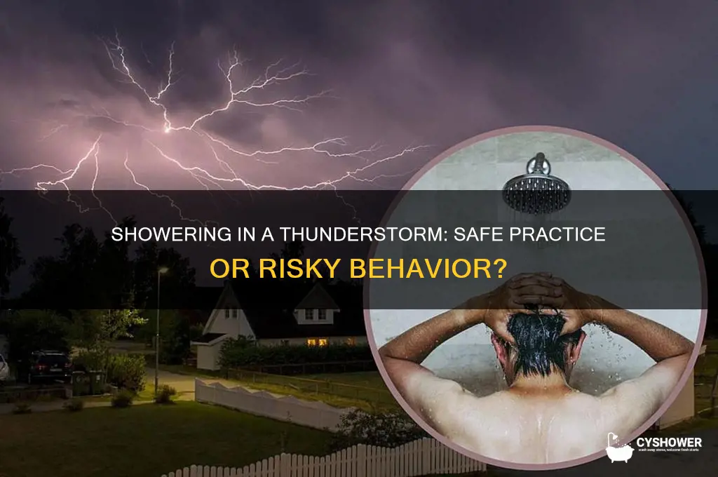 is it dangerous to take a shower during thunderstorm