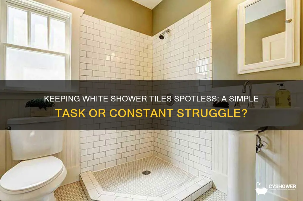 is it easy to keep white shower tile clean
