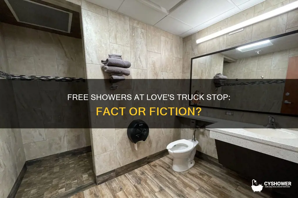 is it free to take shower at love