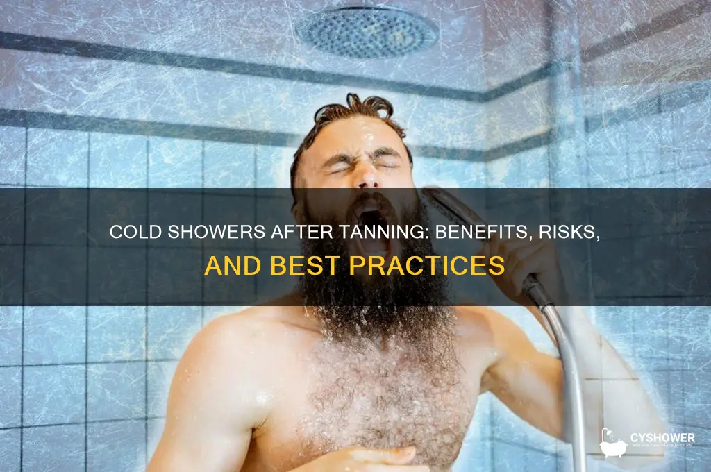 is it good to take a cold shower after tanning