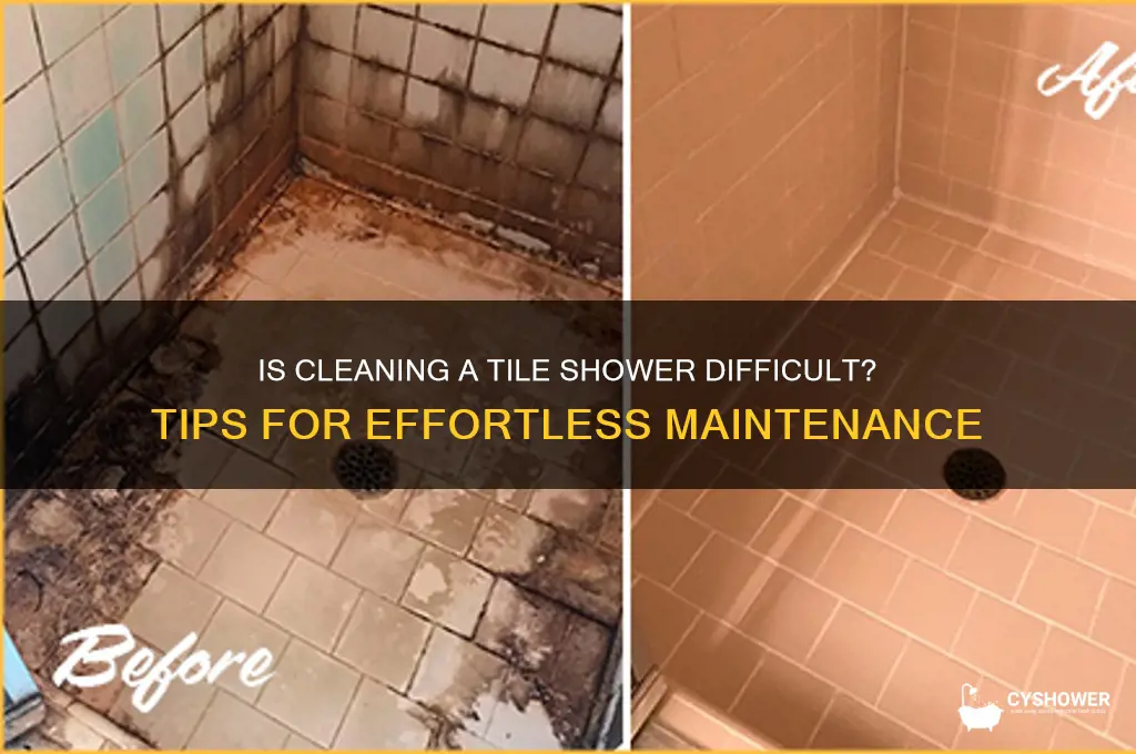is it hard to clean a tile shower