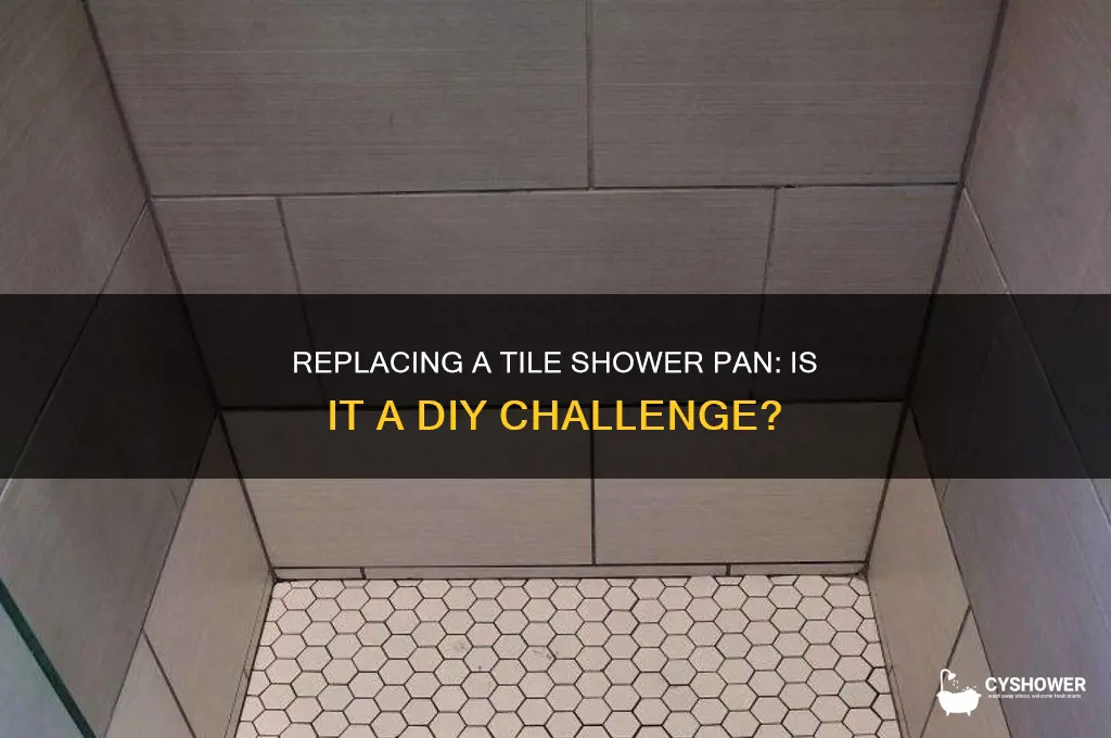 is it hard to replace a tile shower pan