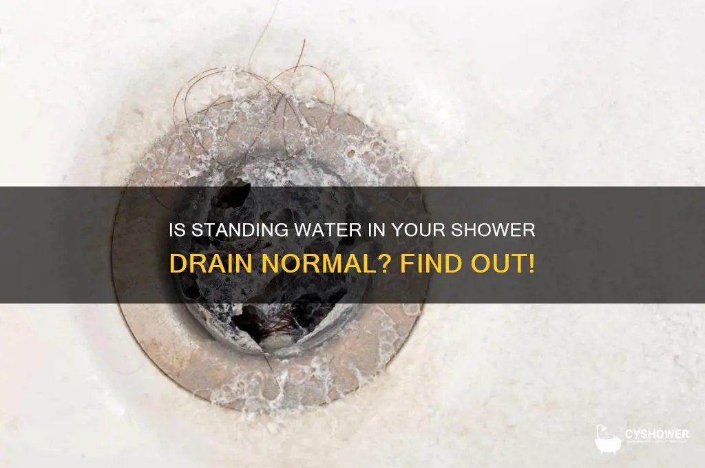 is it normal to have standing water in shower drain