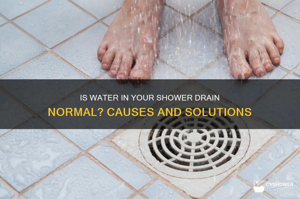 is it normal to see water in shower drain