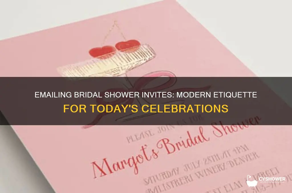 is it ok to email bridal shower invitations