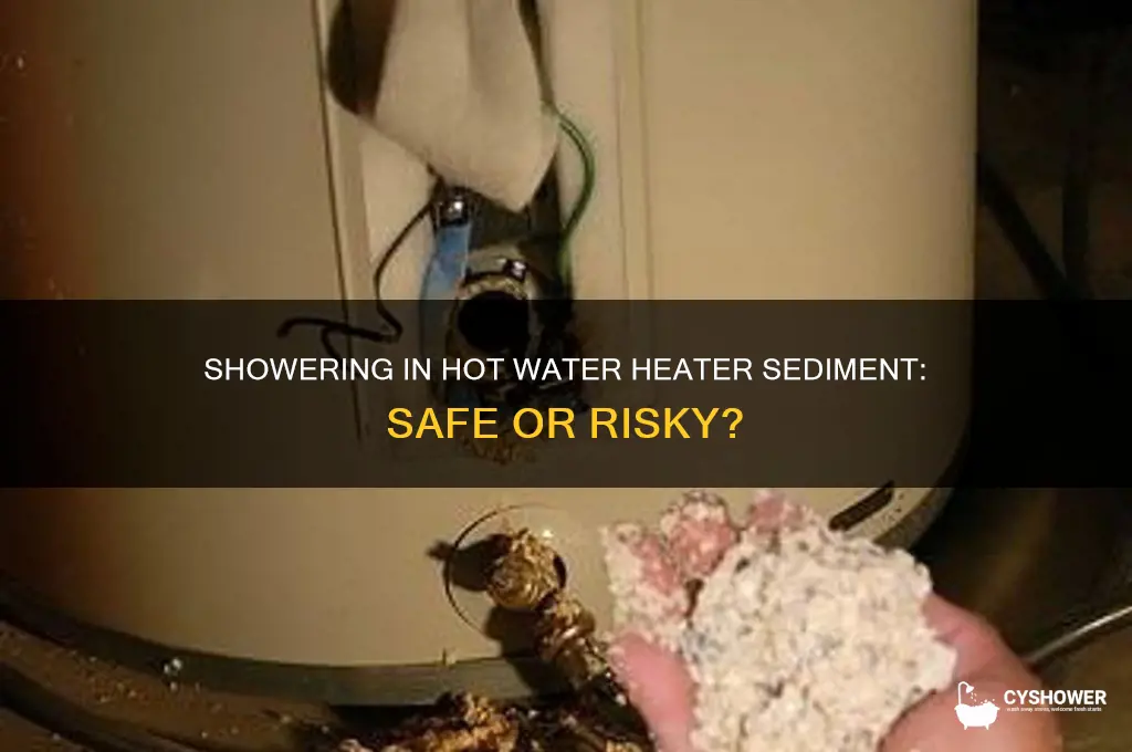 is it ok to shower in hot water heater sediment