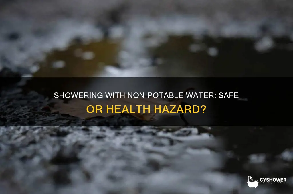 is it ok to shower in non potable water