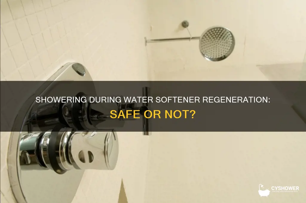 is it ok to shower when a water softener regenerates