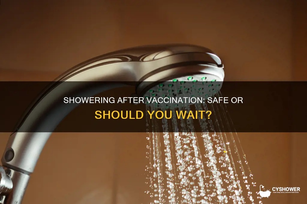 is it ok to take a shower after a vaccination