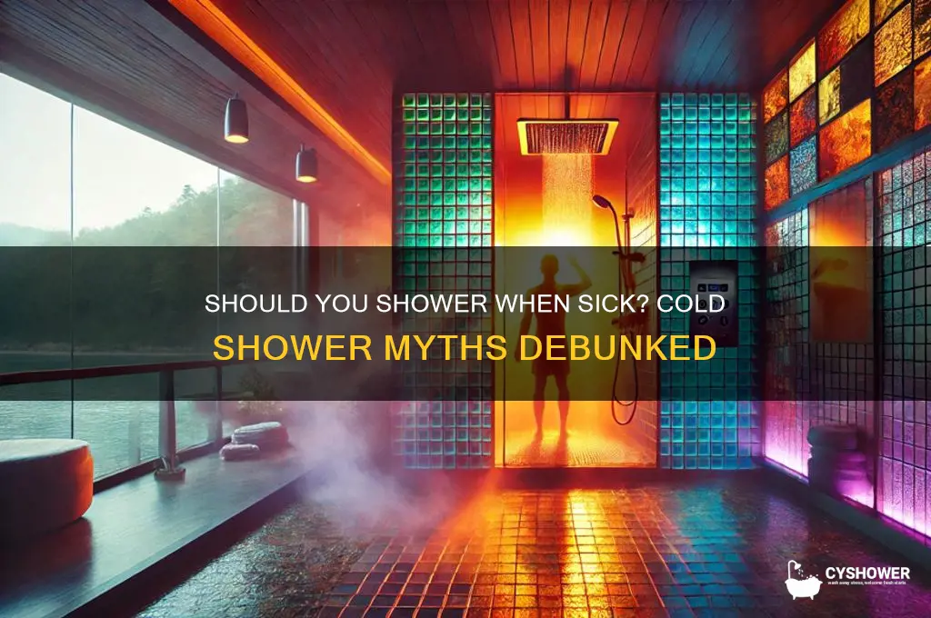 is it ok to take a shower with a cold