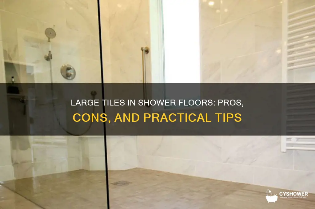 is it ok to use large tiles in shower floor