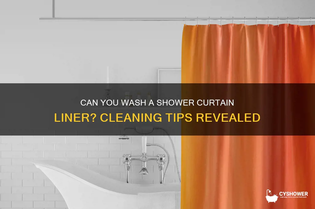 is it ok to wash a shower curtain liner