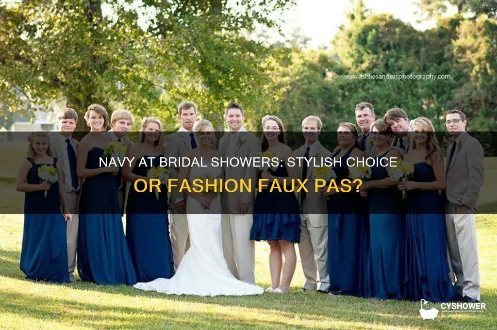 is it ok to wear navy to a bridal shower