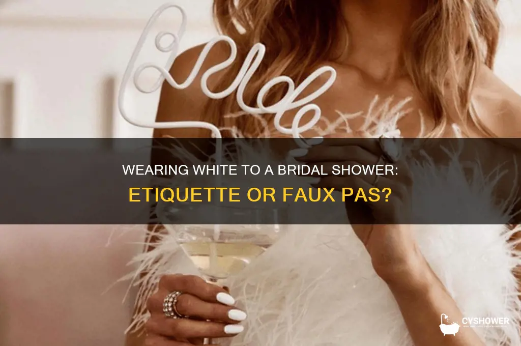 is it ok to wear white to a bridal shower