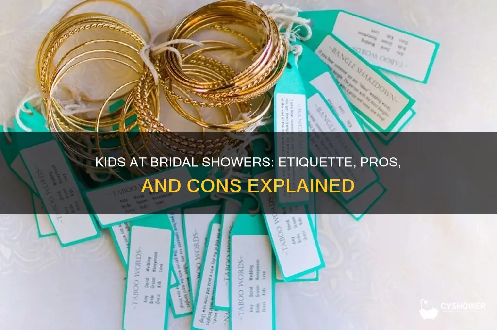 is it okay to invite kids to a bridal shower