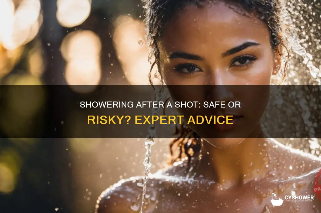 is it okay to take a shower after a shot