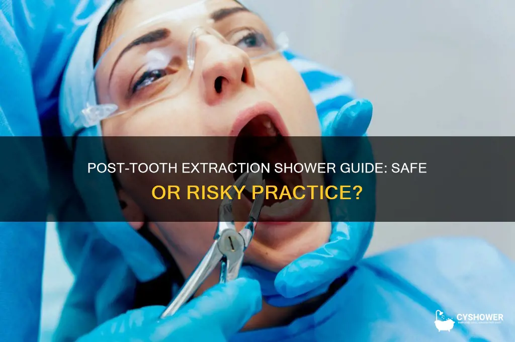 is it okay to take a shower after tooth extraction