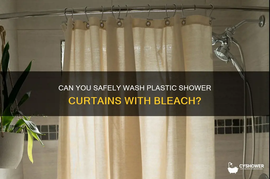 is it okay to wash plastic shower curtain with bleach