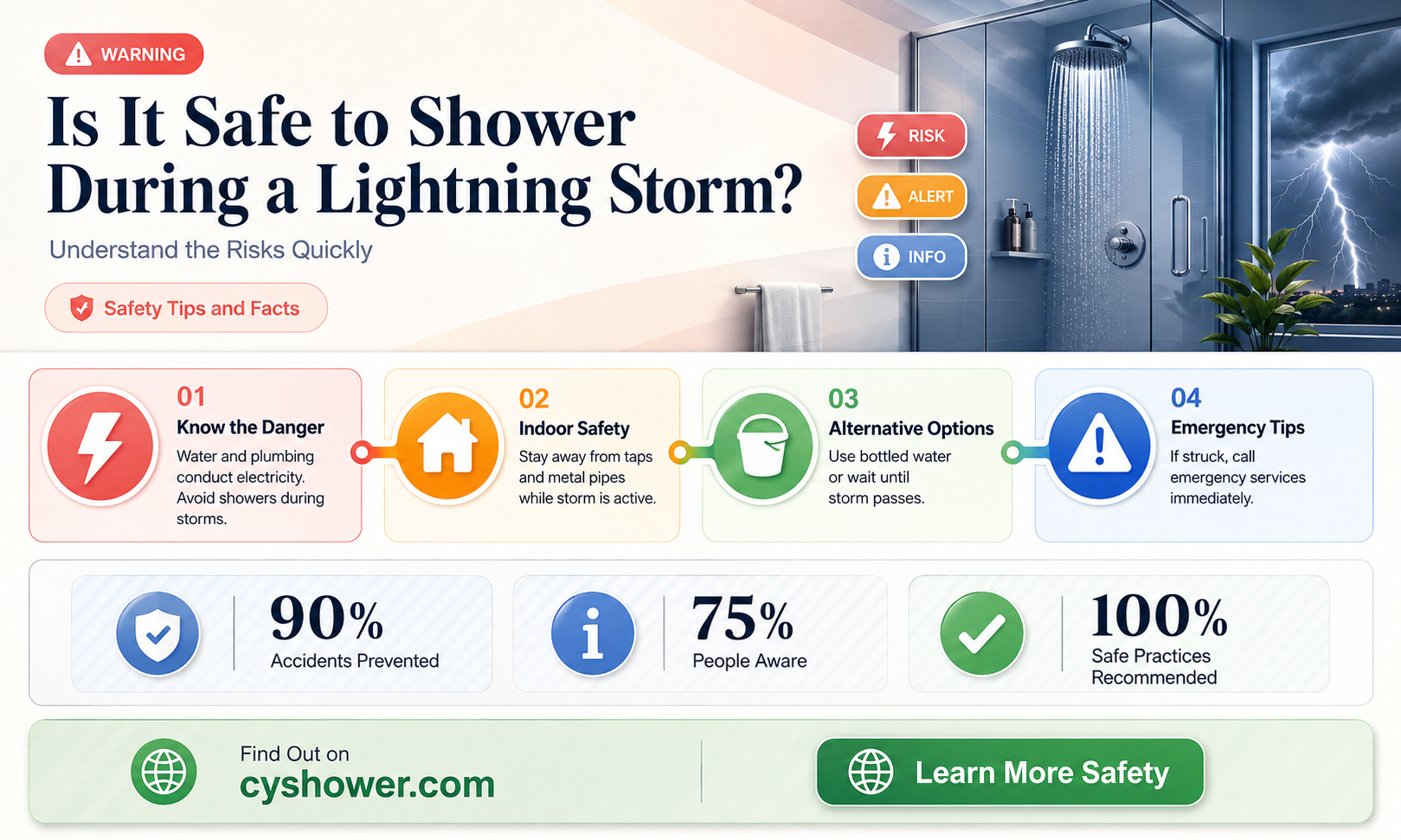 can i shower during a lightening storm