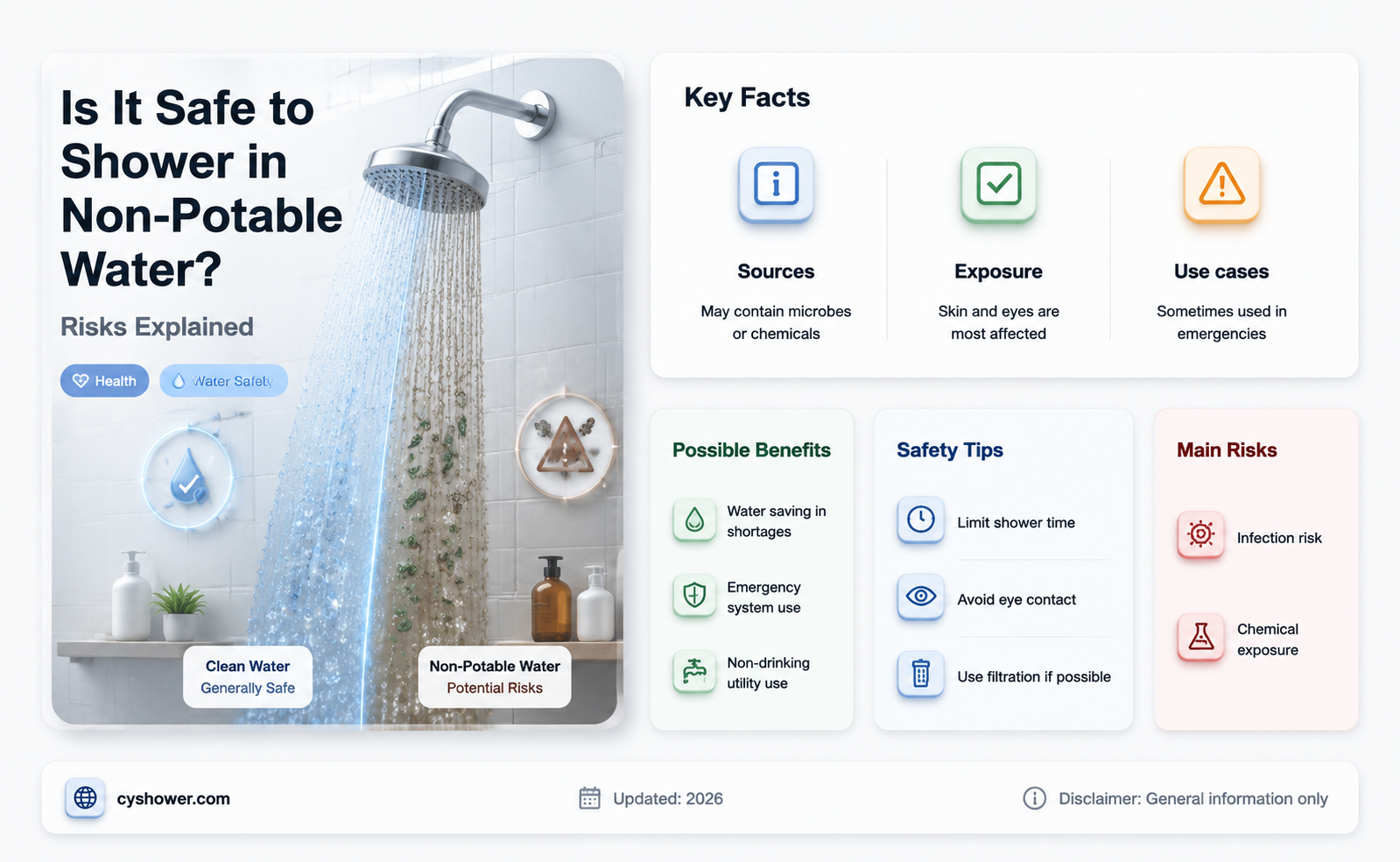 can i shower in non potable water