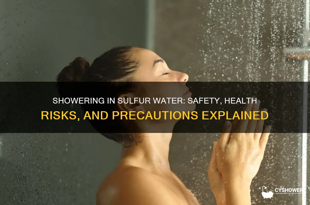 is it safe to shower in sulfur water