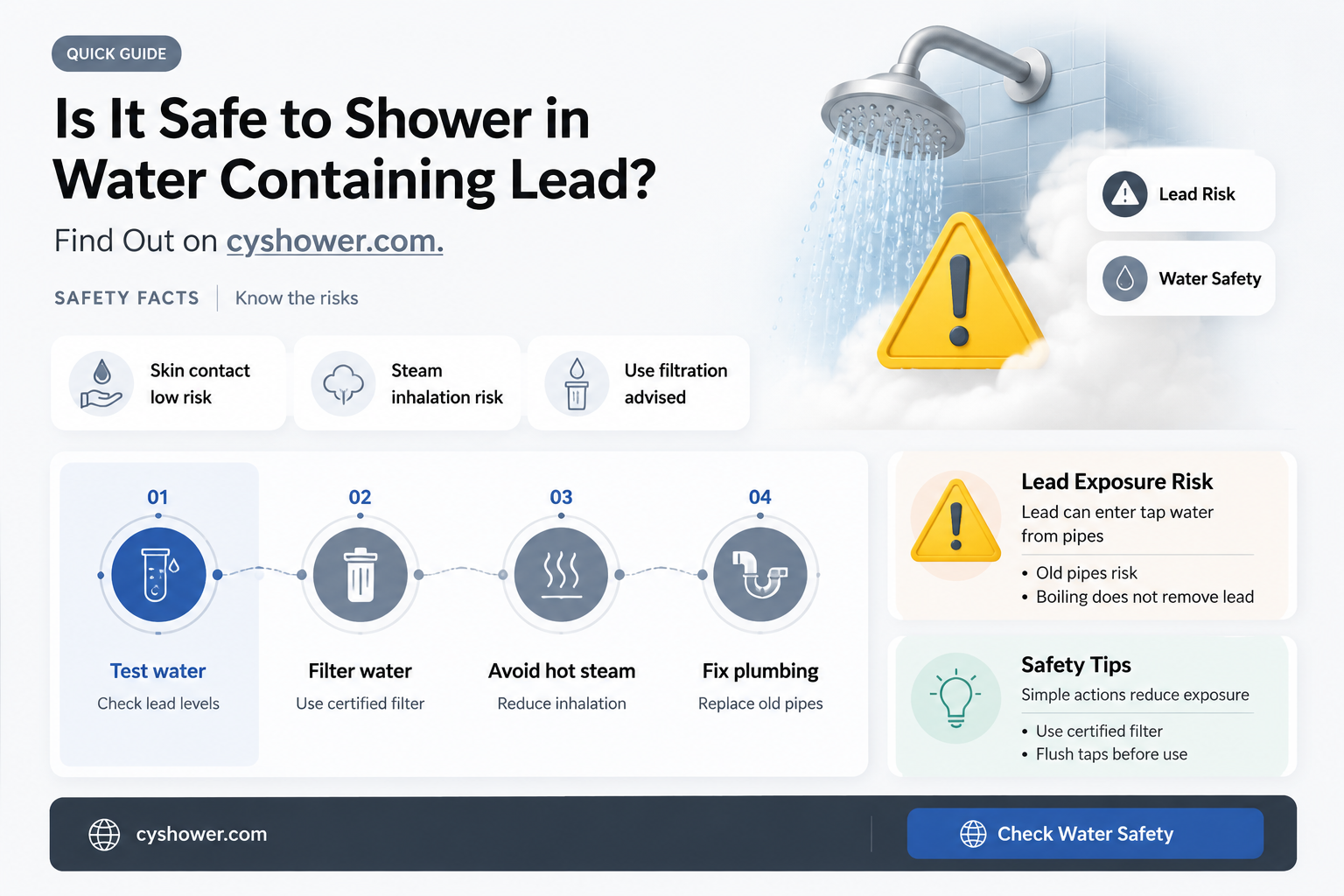 can i shower if my water has lead