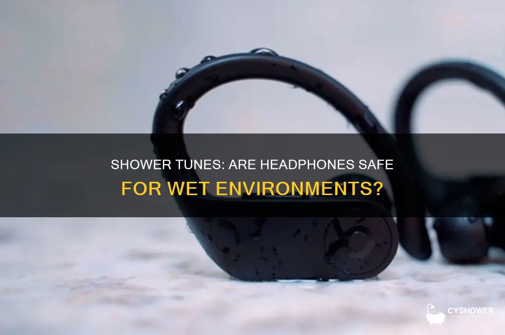 is it safe to take headphones in shower