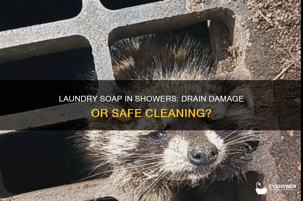 is laundry soap bad for shower drains