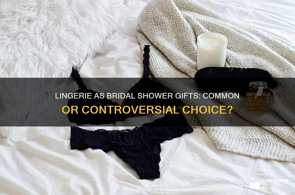 is lingerie common bridal shower gifts