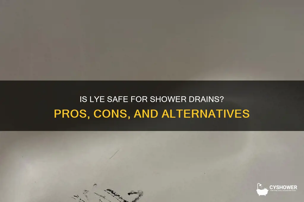 is lye safe in shower drain