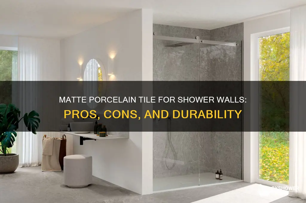 is matte porcelain tile good for shower walls