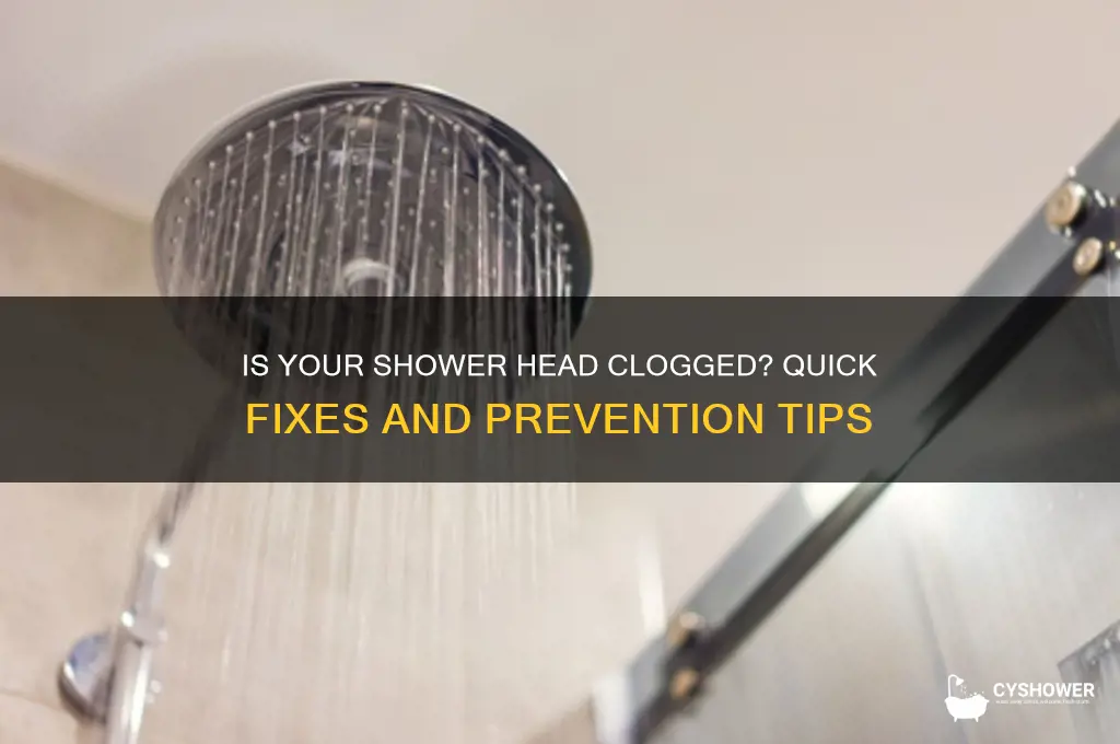 is my shower head clogged