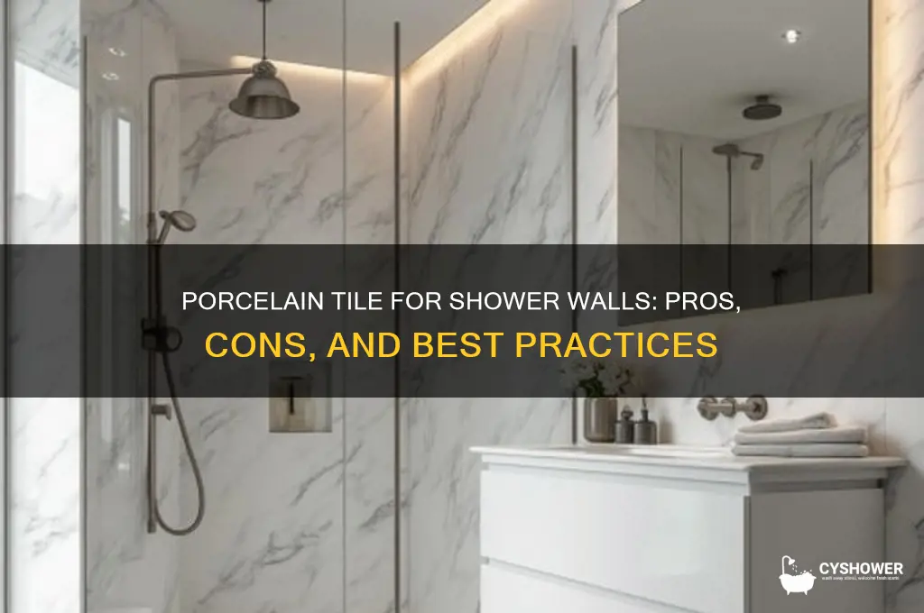 is porcelain tile good for shower walls