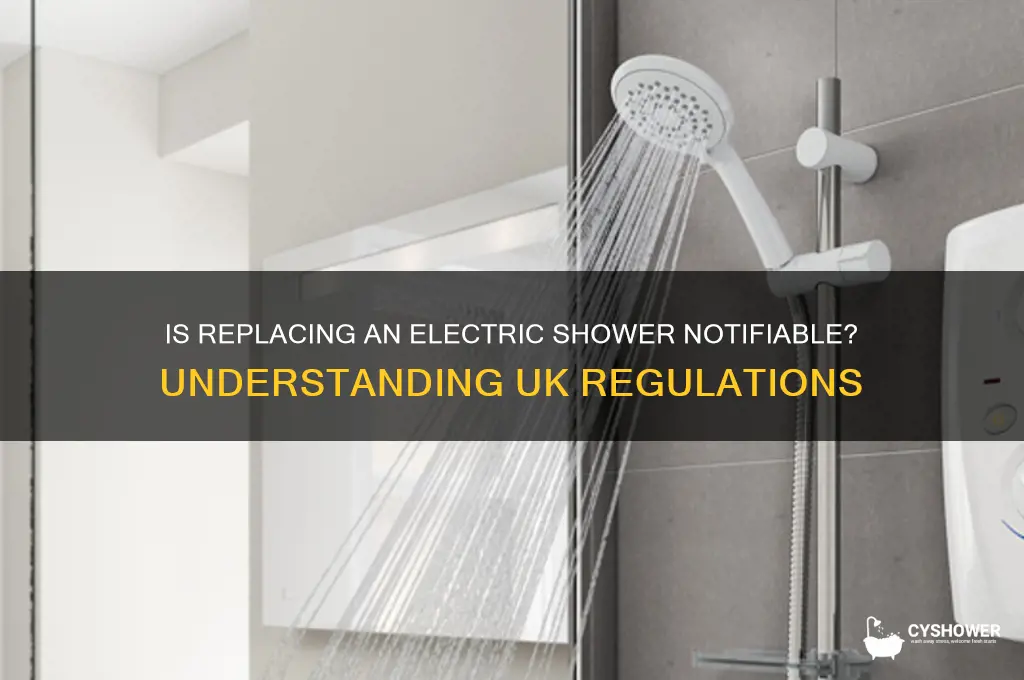 is replacing an electric shower notifiable