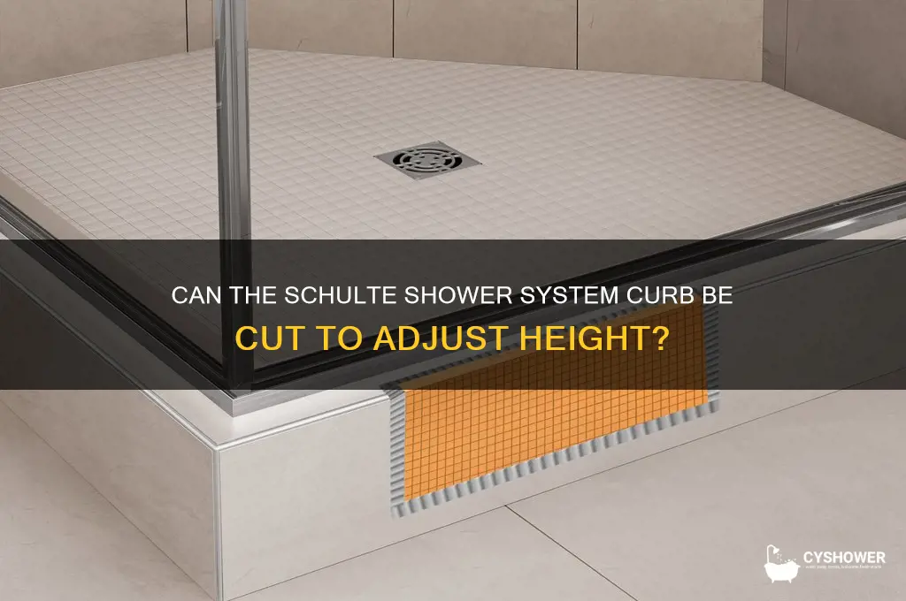 is schulter shower system curb can cut in height