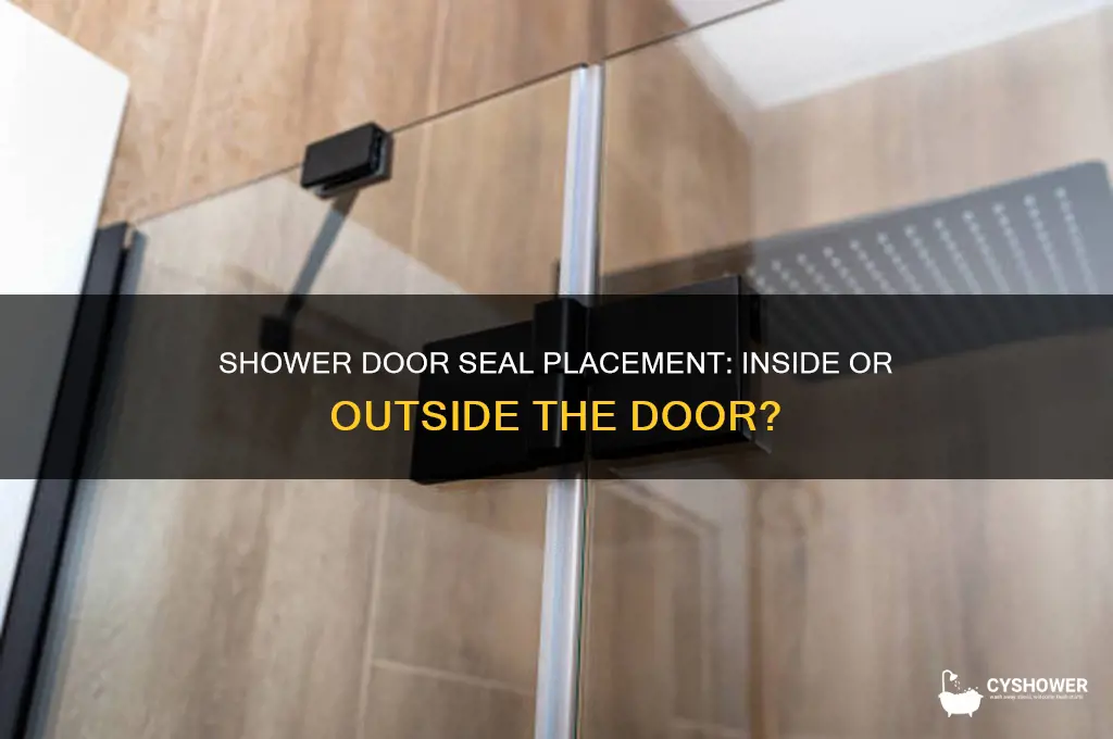 is shower door seal inside or outside the door