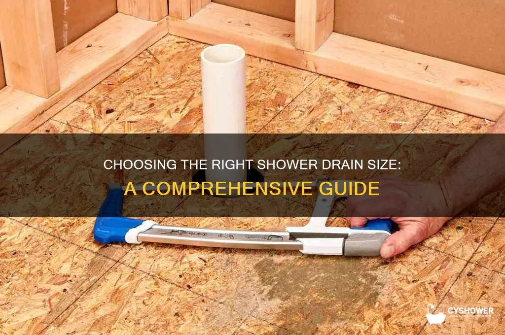 is shower drain size