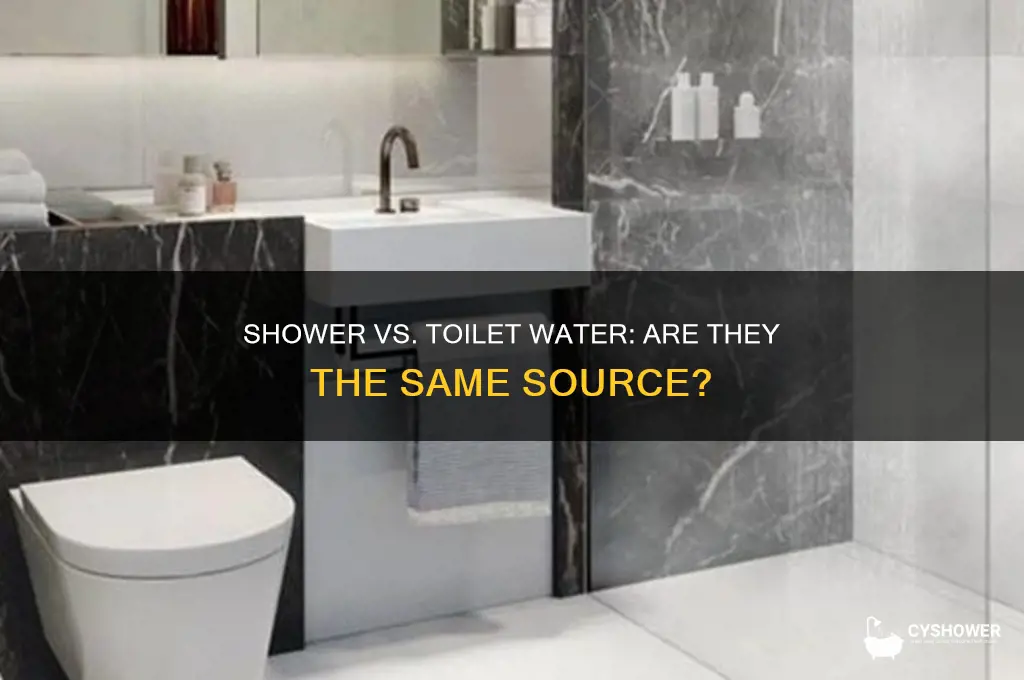 is shower water and toilet water the same
