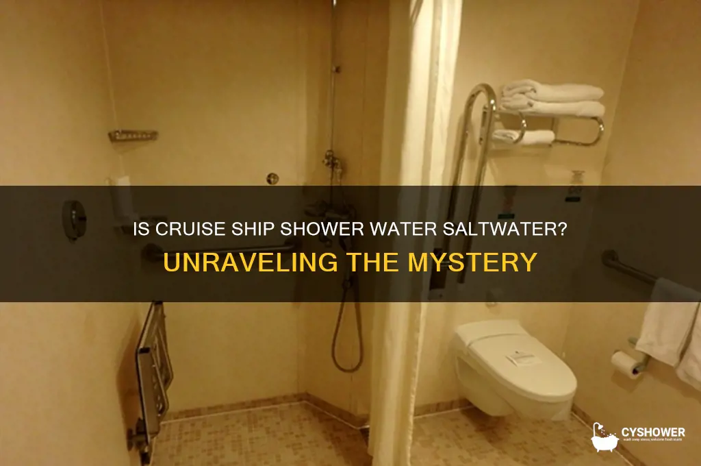 is shower water on a cruise saltwater
