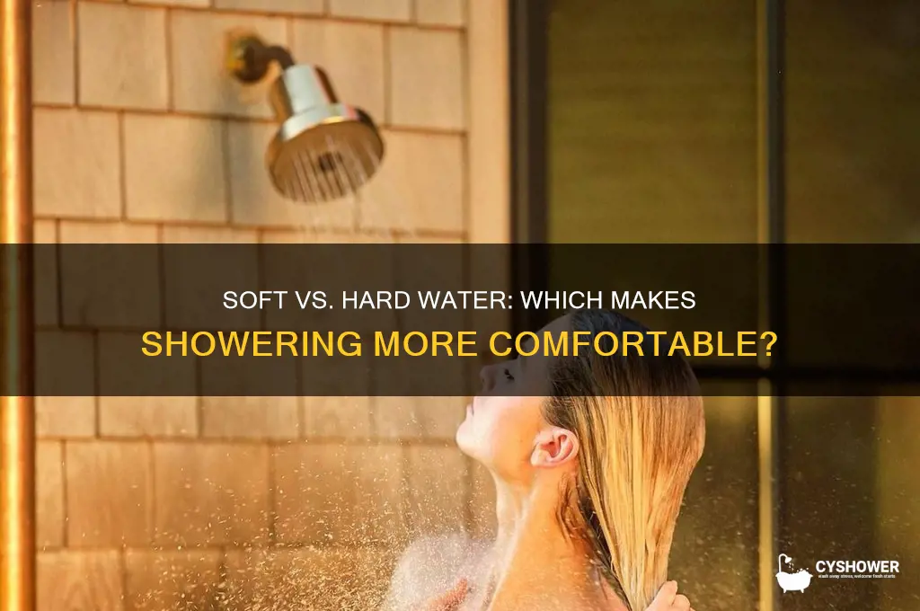 is soft or hard water easier to shower in