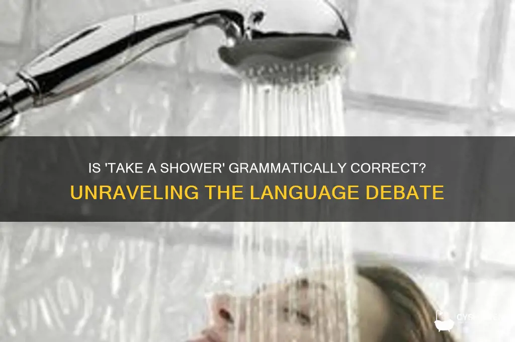 is take a shower grammatically correct