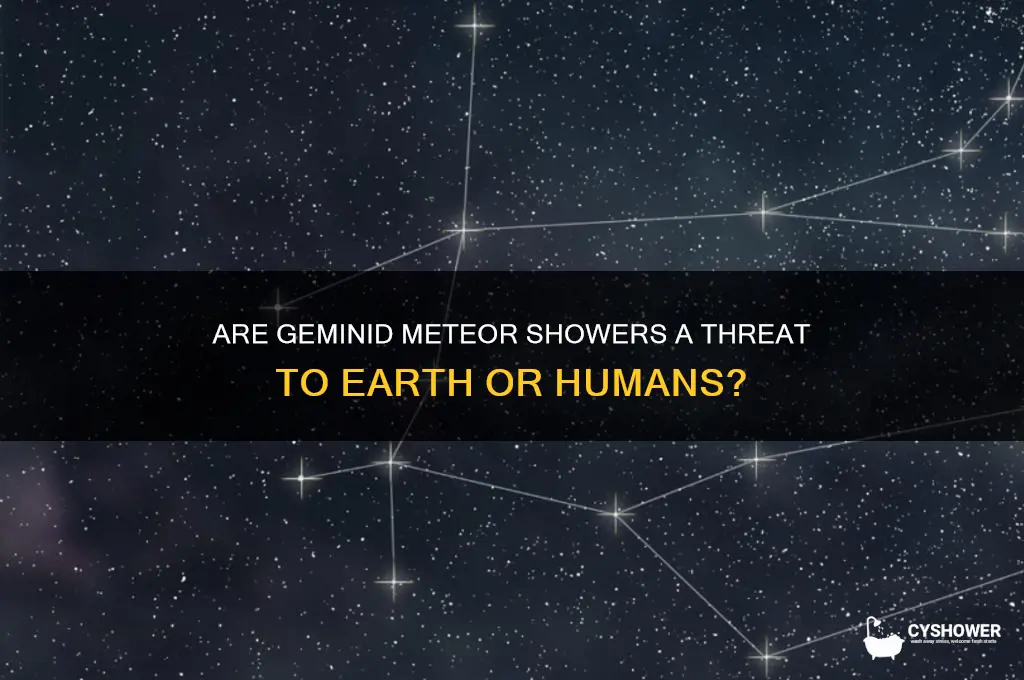 is the geminid meteor shower dangerous