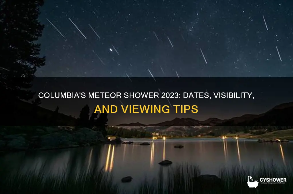 is the meteor shower happening in columbia