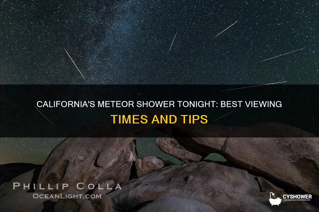 is the meteor shower tonight time california