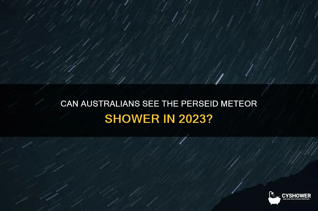 is the perseid meteor shower visible in australia