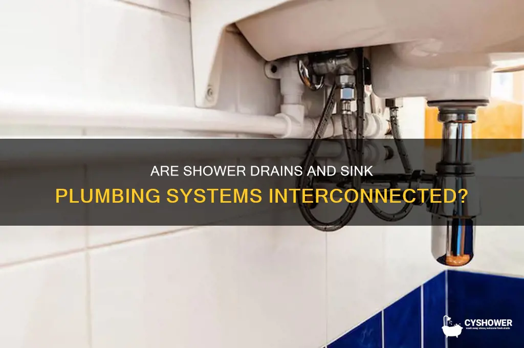 is the shower drain connected to the sink
