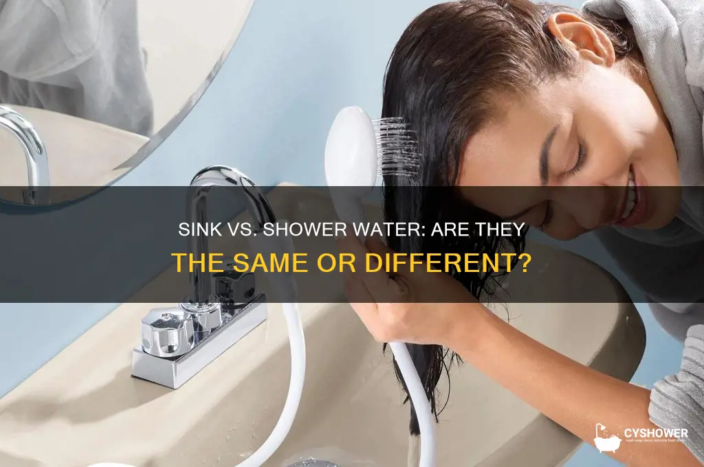 is the water from my sink ans shower the same