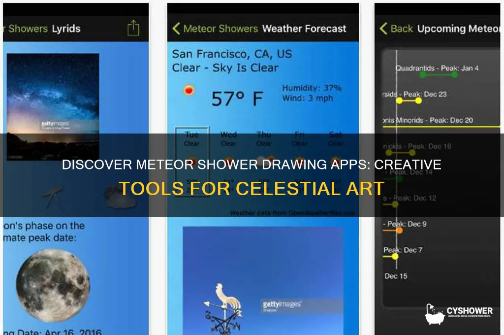is there a meteor shower apps to draw