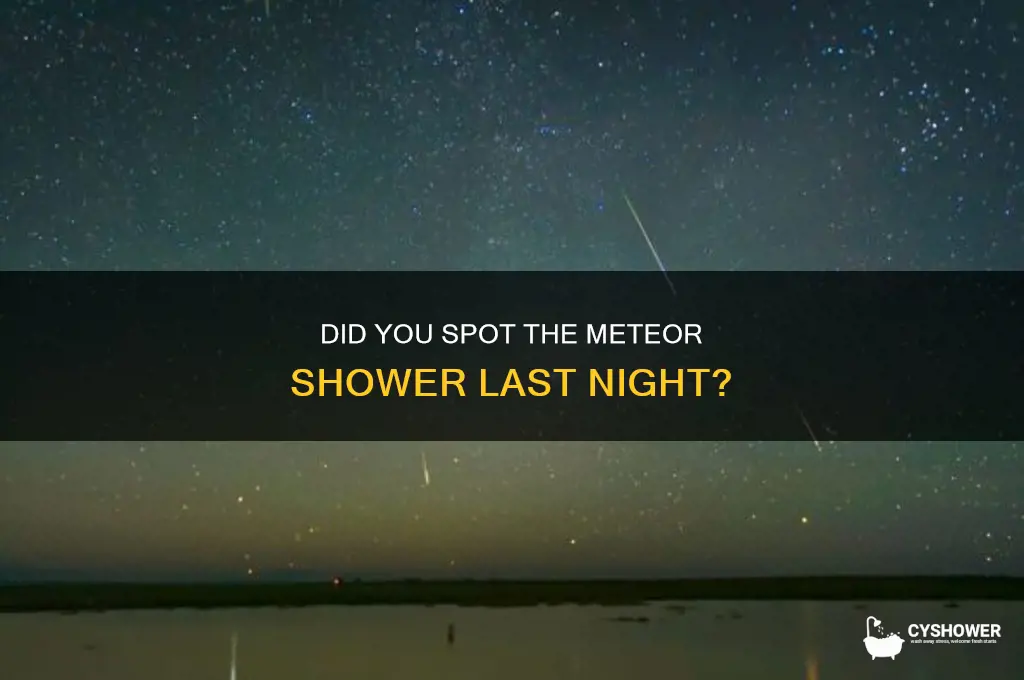 is there a meteor shower last night